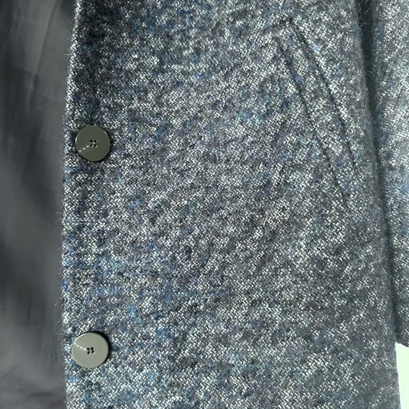 Theory Navy Textured Wool Coat - Picture 6 of 7